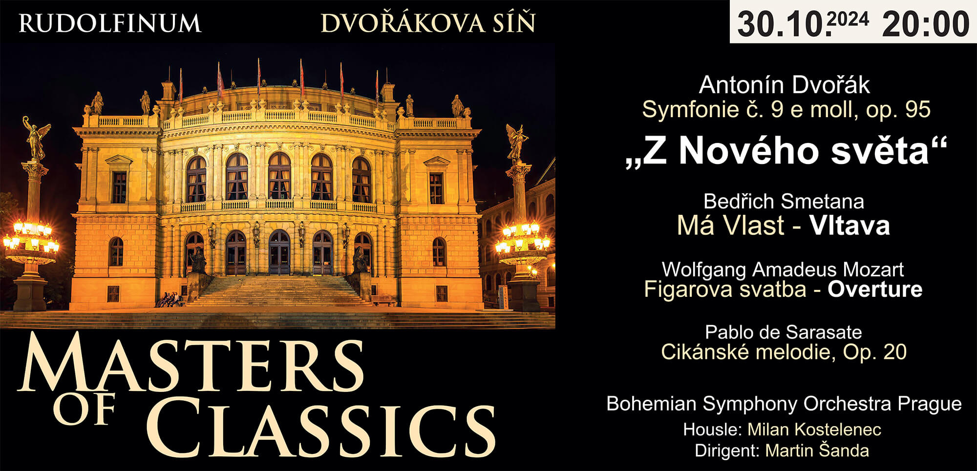 Masters of Classics 30.10.2024 Rudolfinum - Dvořákova síň